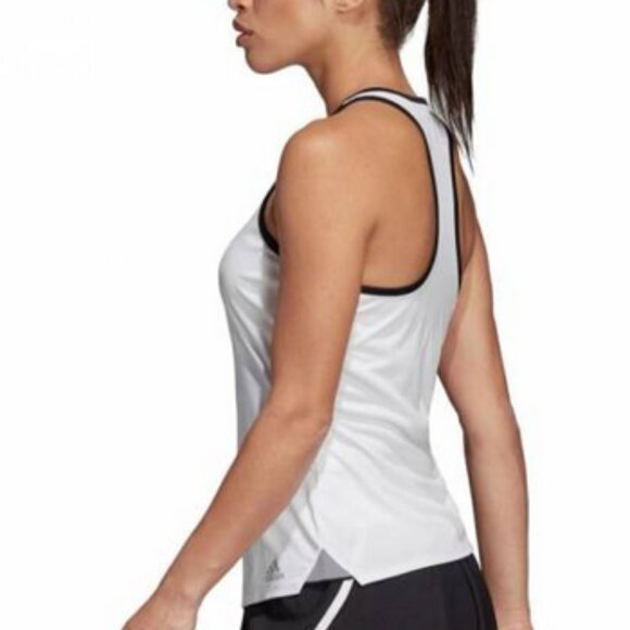 Women's Adidas Club Tank White & Black DUO951Large L - Picture 3 of 7